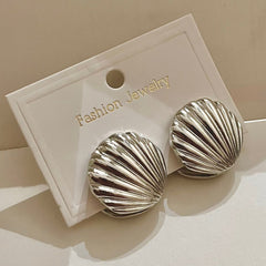 Silver Majestic Shell Earrings