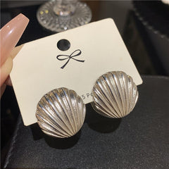 Silver Majestic Shell Earrings