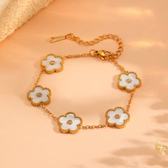 Luxe White Floral Bracelet