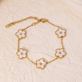 Luxe White Floral Bracelet