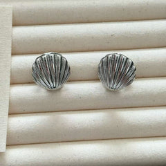 Silver Majestic Shell Earrings