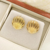 Golden Majestic Shell Earrings