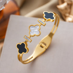 Luxe Black White Cuff