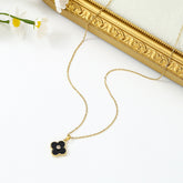 Luxe Black Floral Pendant