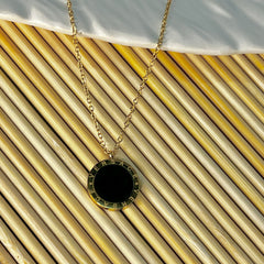 Elegant Onyx Round Pendant