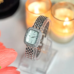 Silver Square dial Watch