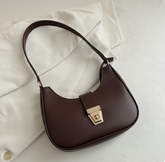 Dark Brown Noir Elegance Shoulder Bag