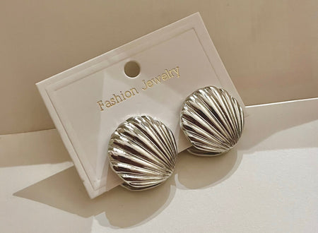 Silver Majestic Shell Earrings