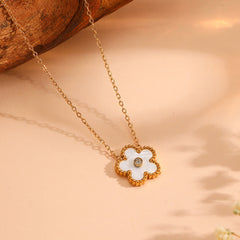 White Floral(Necklace + Bracelet + Earrings + ring