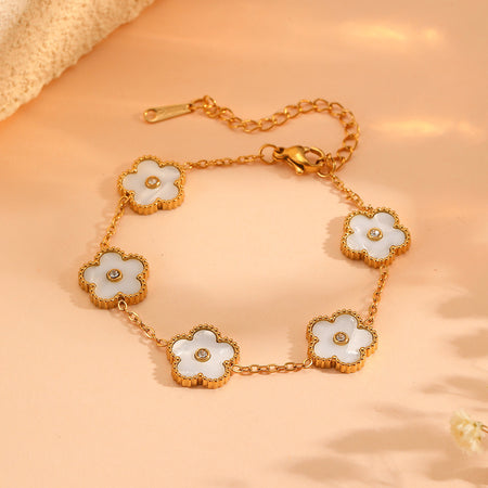Luxe White Floral Bracelet