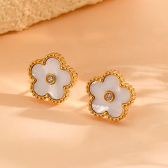 White Floral(Necklace + Bracelet + Earrings + ring