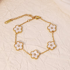 Luxe White Floral Bracelet