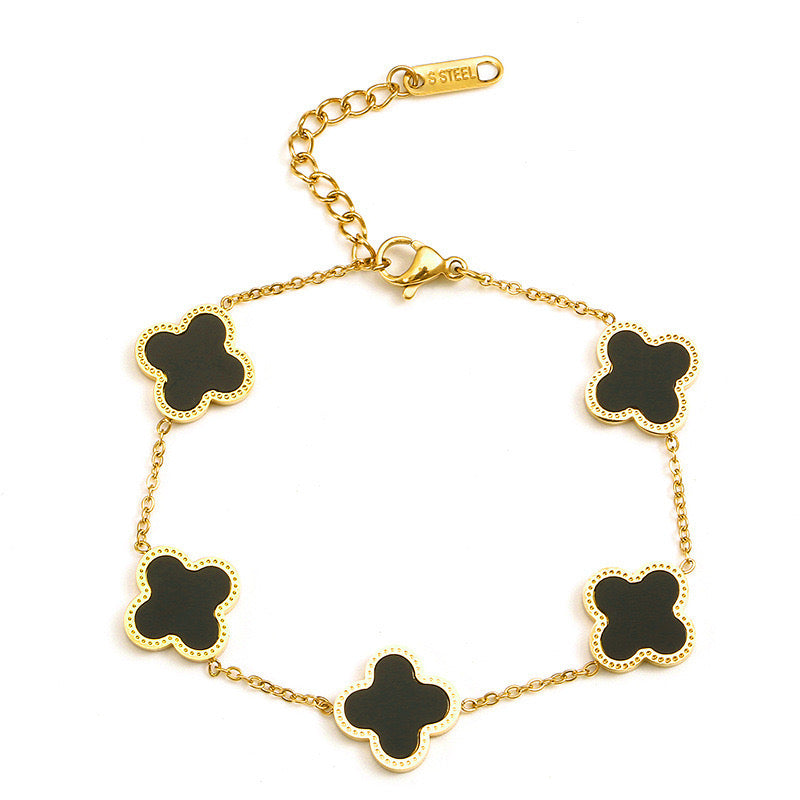 Black Midnight Blossom Bracelet