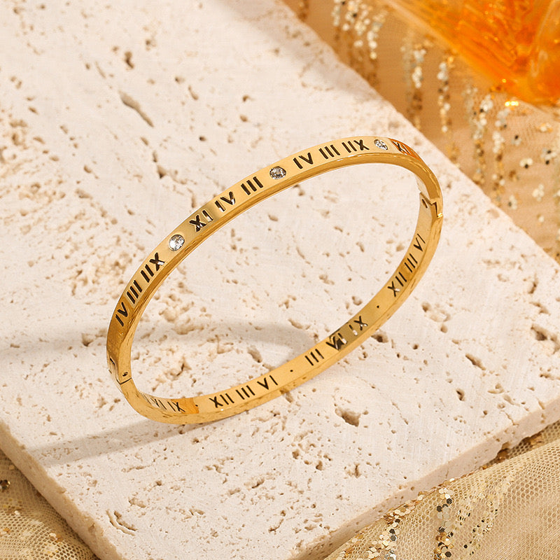 Timeless Roman Numeral Bangle