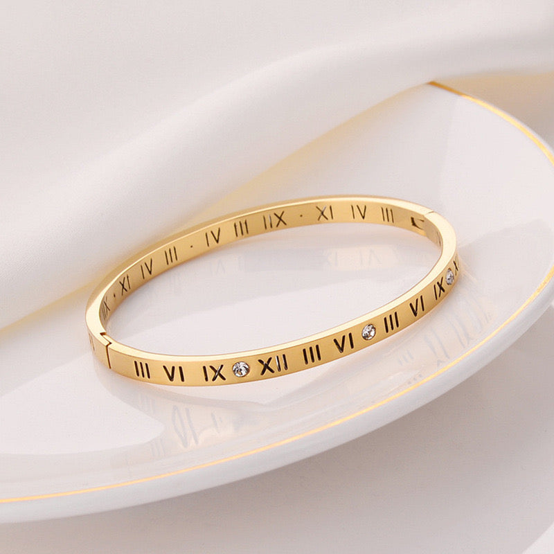 Timeless Roman Numeral Bangle