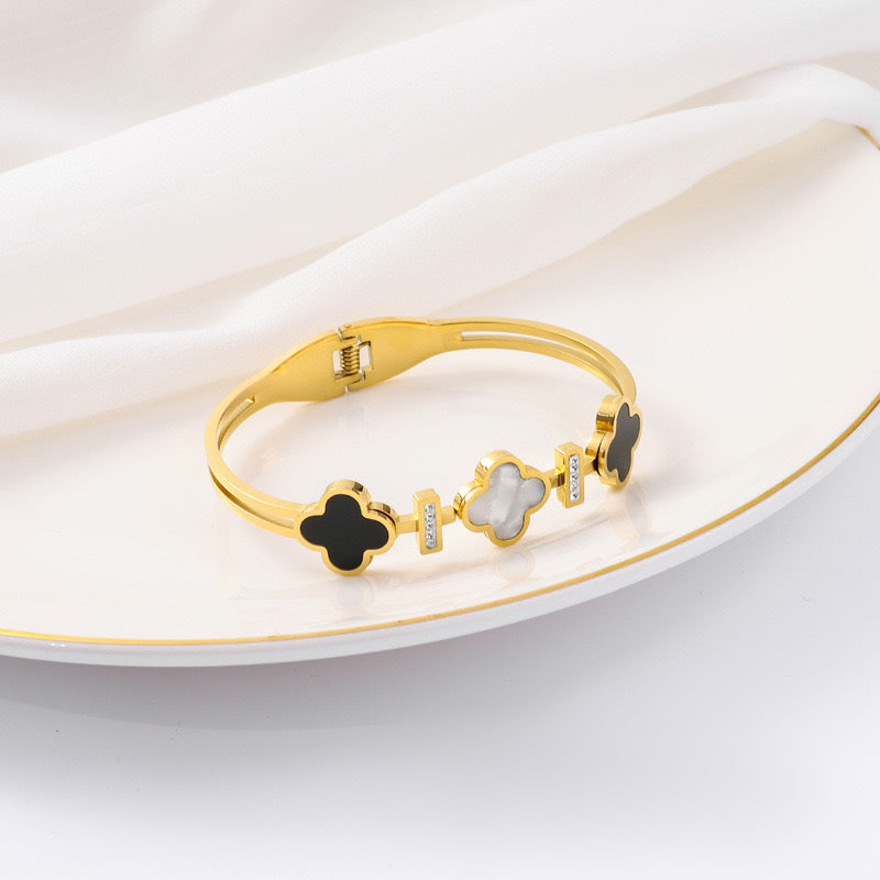 Luxe Black White Cuff