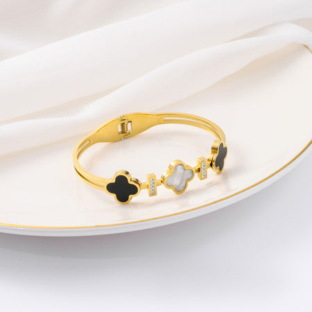 Luxe Black White Cuff