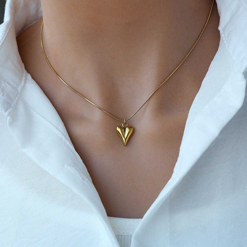 Romantic Heart Drop Pendant