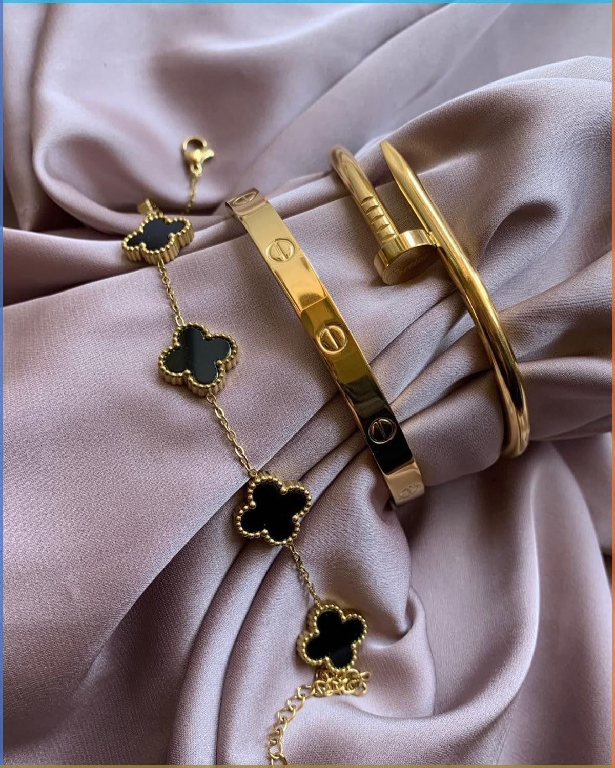 3 pack Deal(Cartier+Nail+Clover bracelet