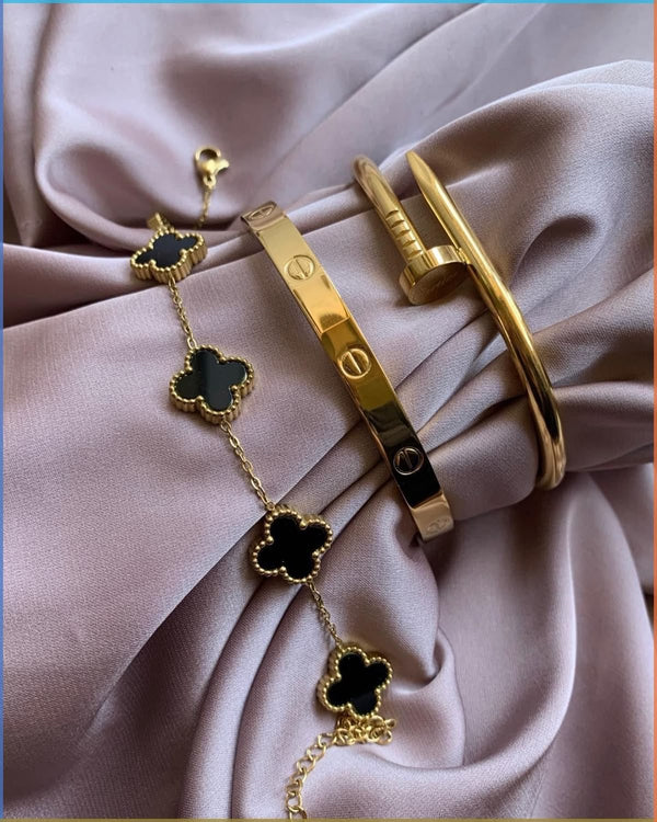 3 pack Deal(Cartier+Nail+Clover bracelet