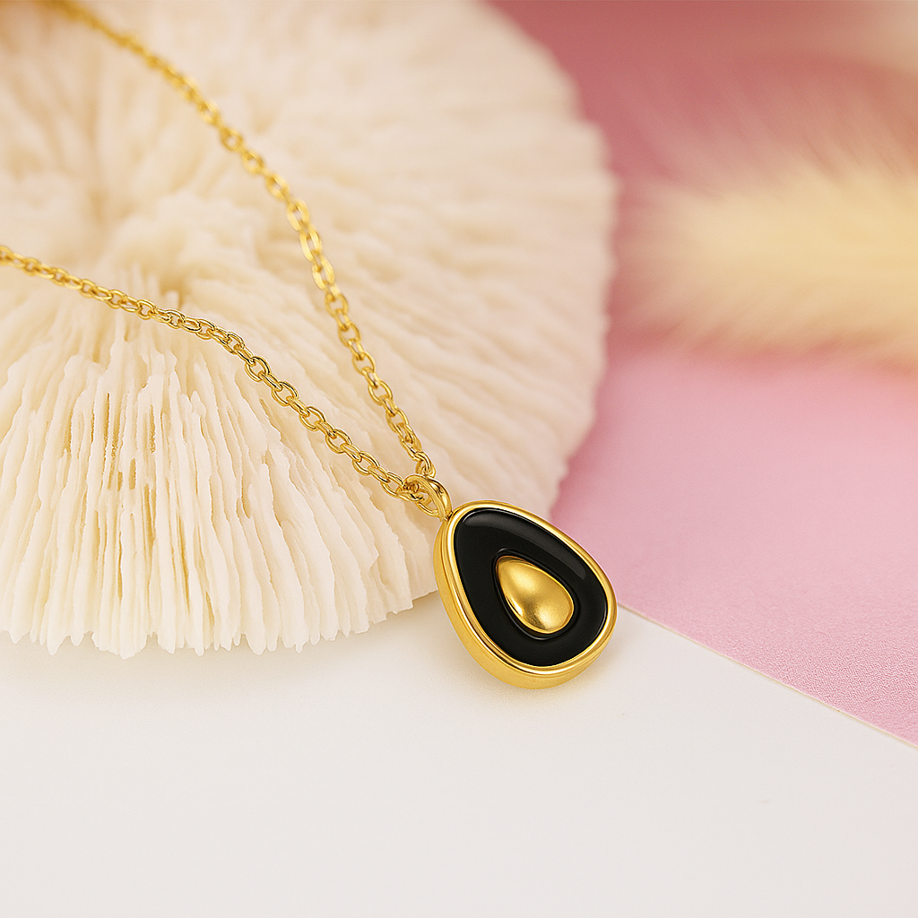 Black Luxe Avocado Crystal Jewel