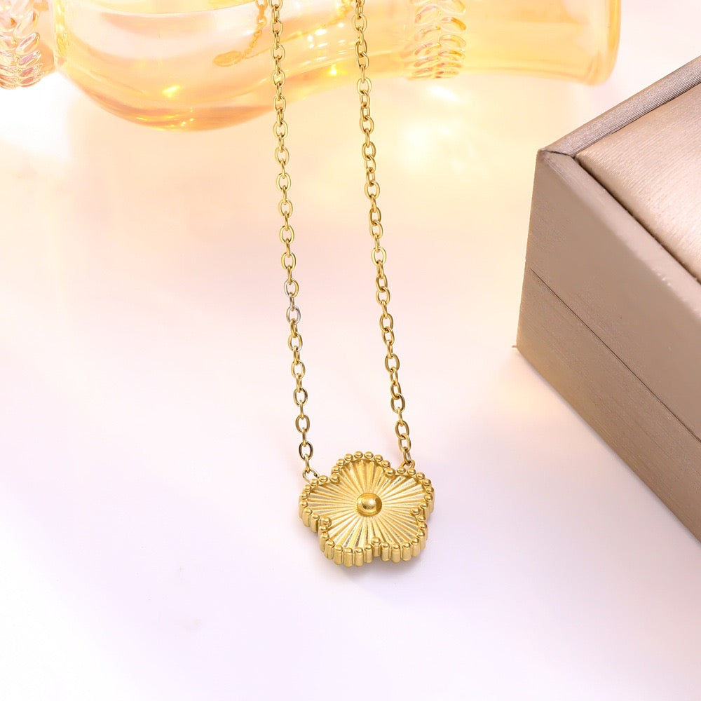 Golden Floral Pendant