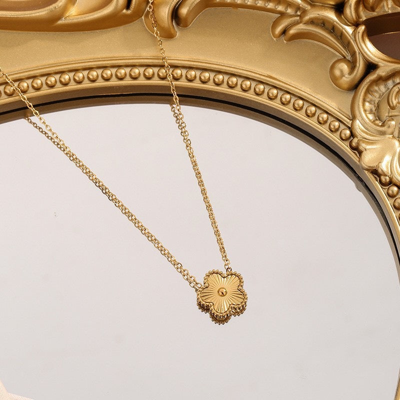 Golden Floral Pendant