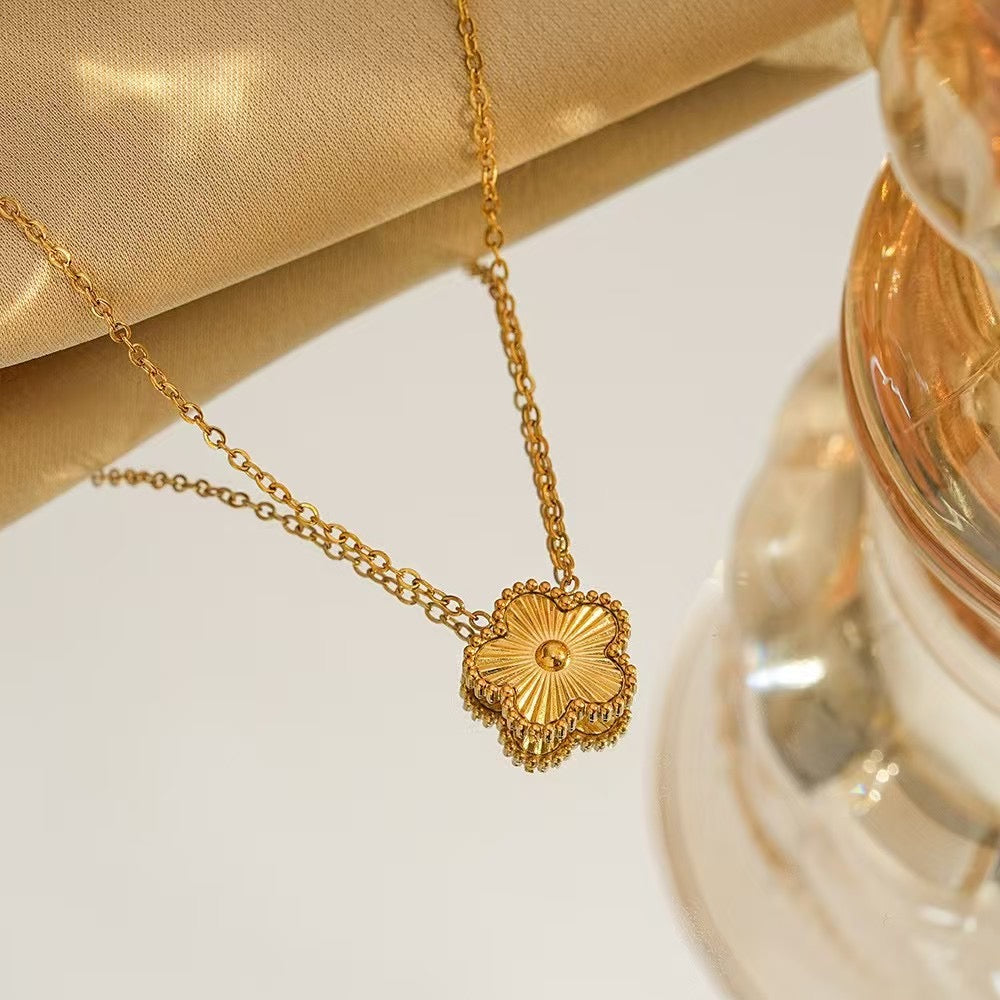 Golden Clover Deal(Necklace +Earrings