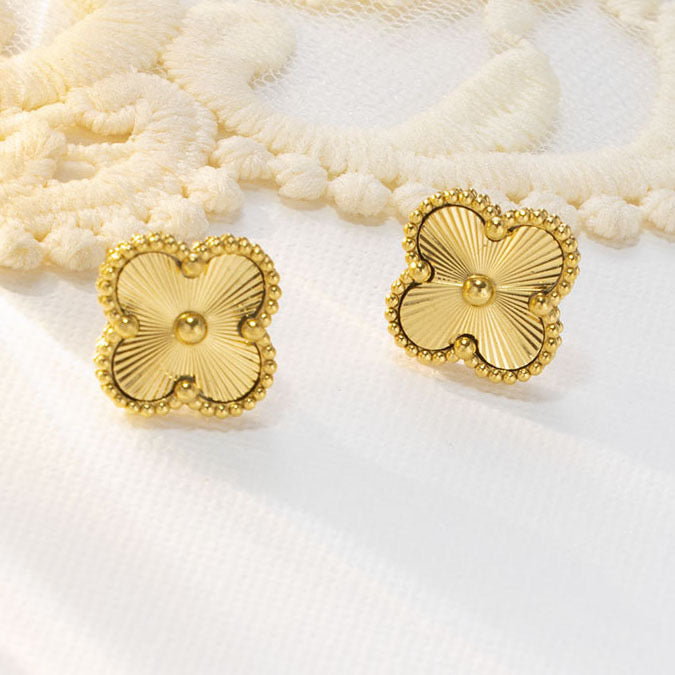 Golden Clover Deal(Necklace +Earrings
