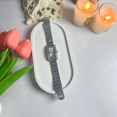 Silver Rectangular Watch