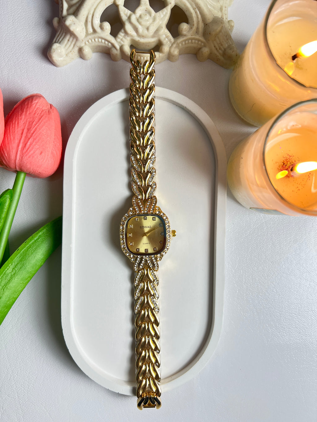 EQWAS Square Dial Watch