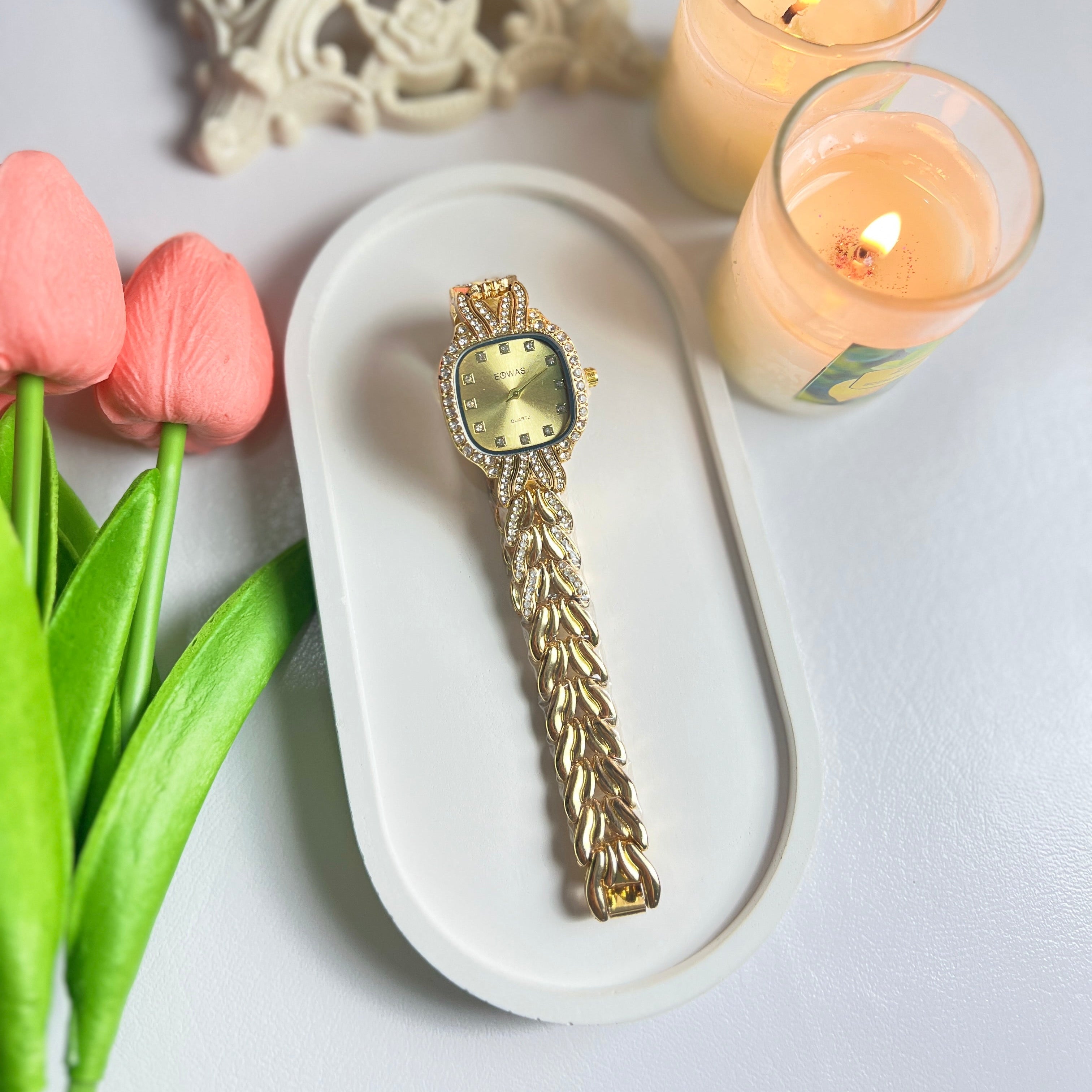 EQWAS Square Dial Watch