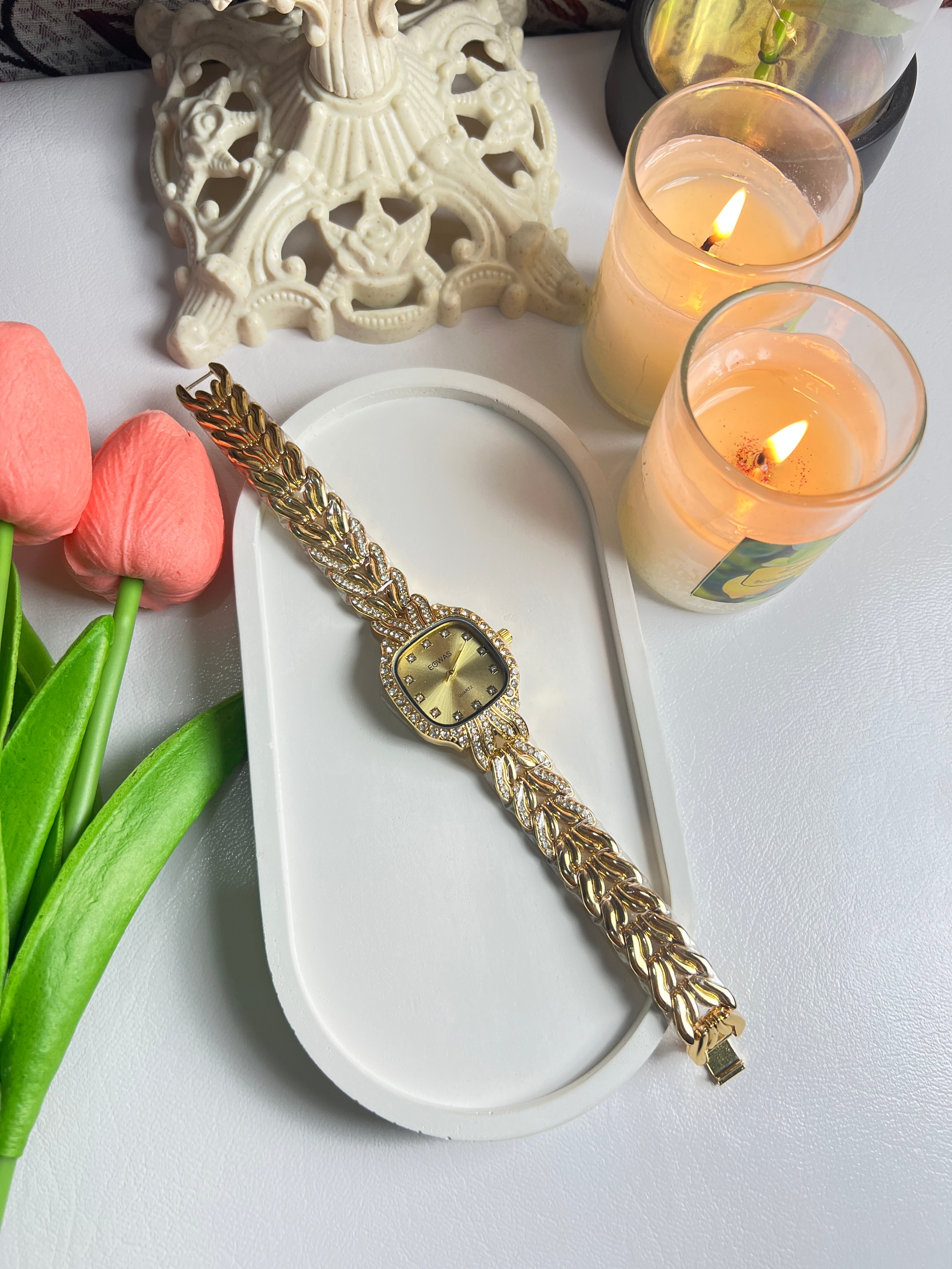 EQWAS Square Dial Watch