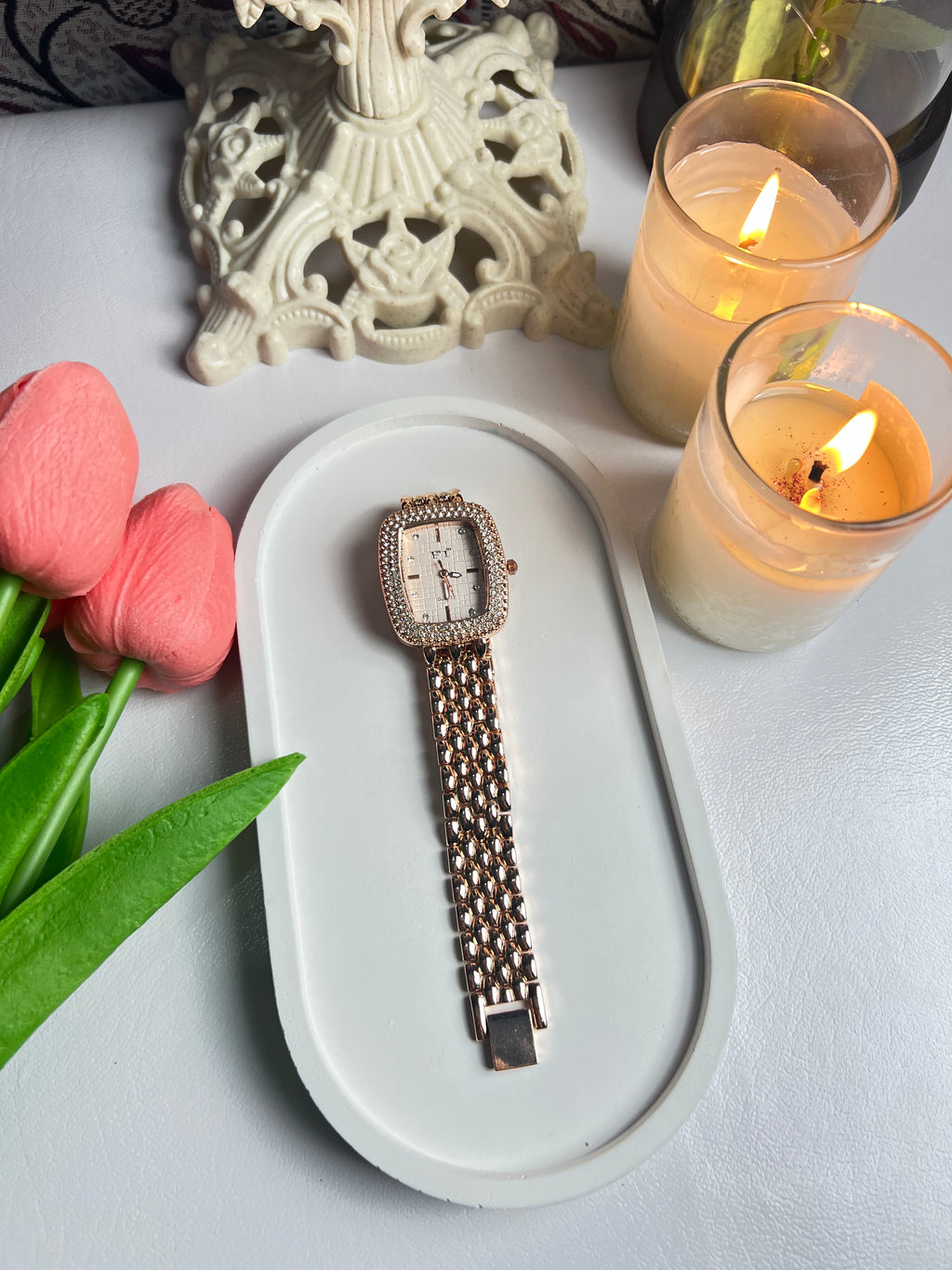 Rose Gold Square Dail