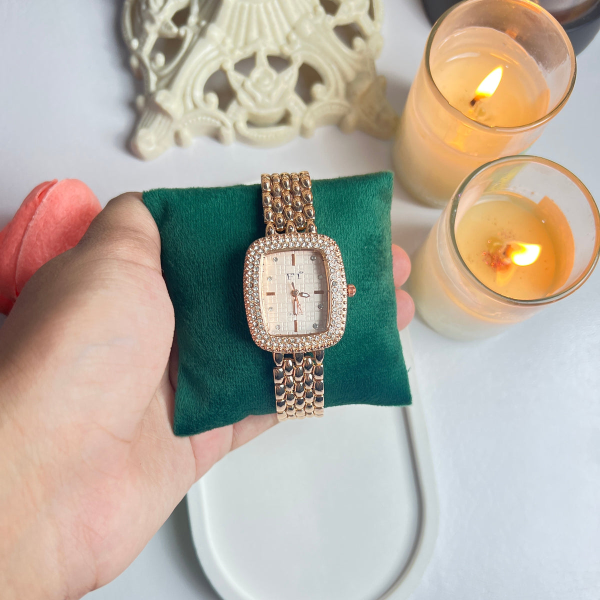 Rose Gold Square Dail