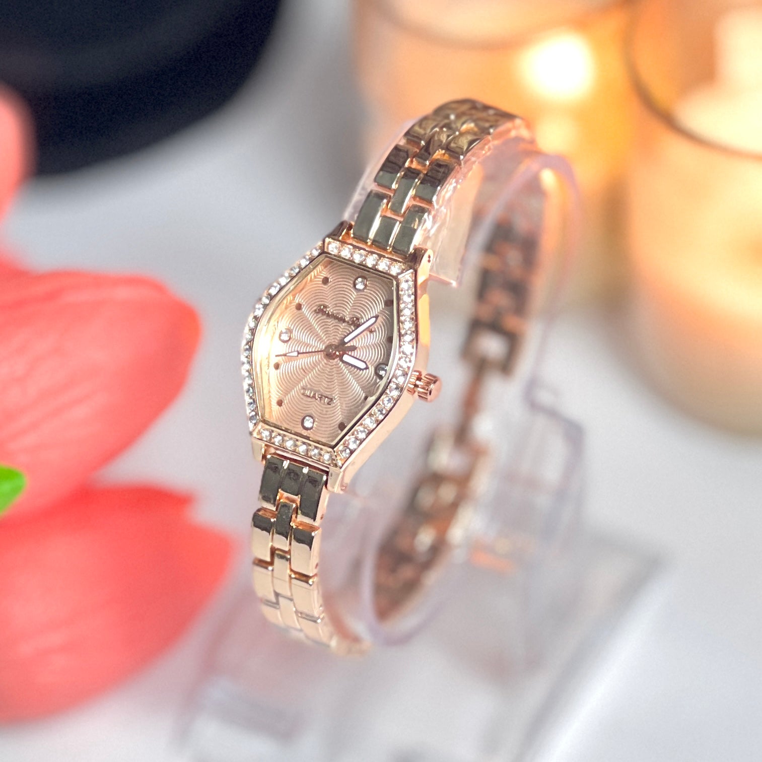 Rose Gold Hexagon Watch