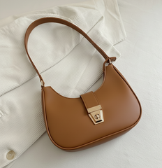 Camel Noir Elegance Shoulder Bag