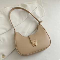 Beige Noir Elegance Shoulder Bag