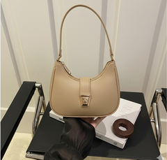 Beige Noir Elegance Shoulder Bag