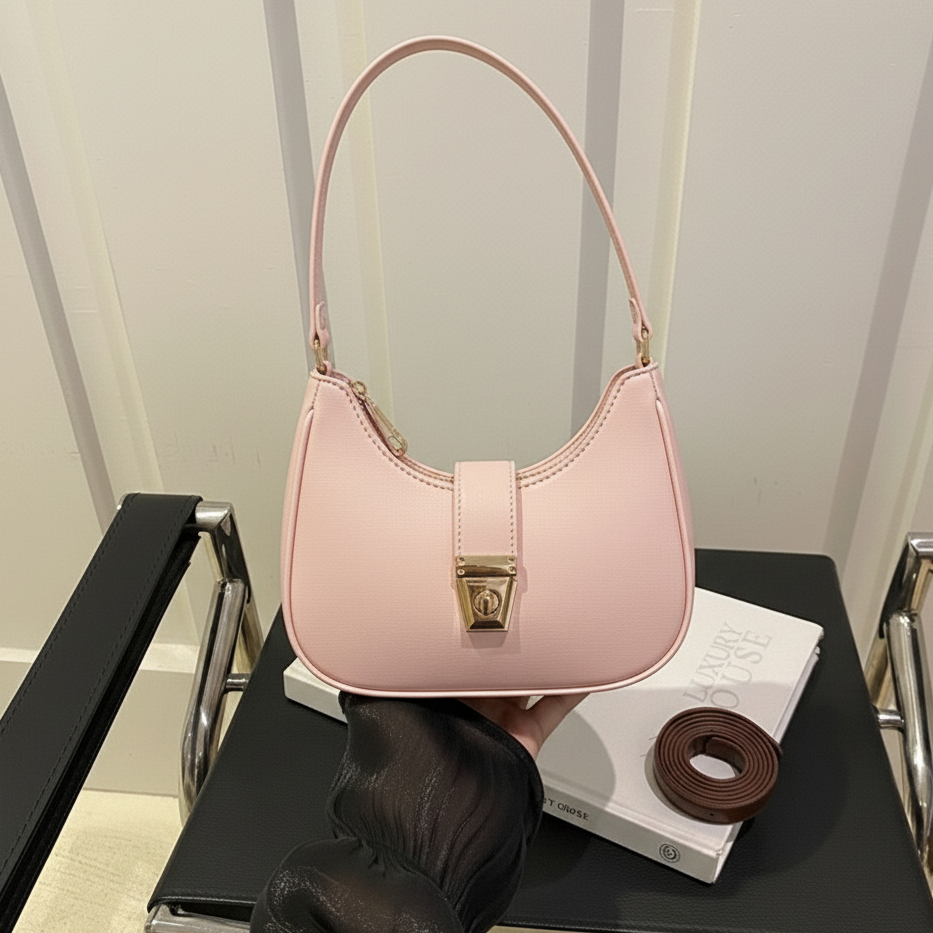 Pink Noir Elegance Shoulder Bag