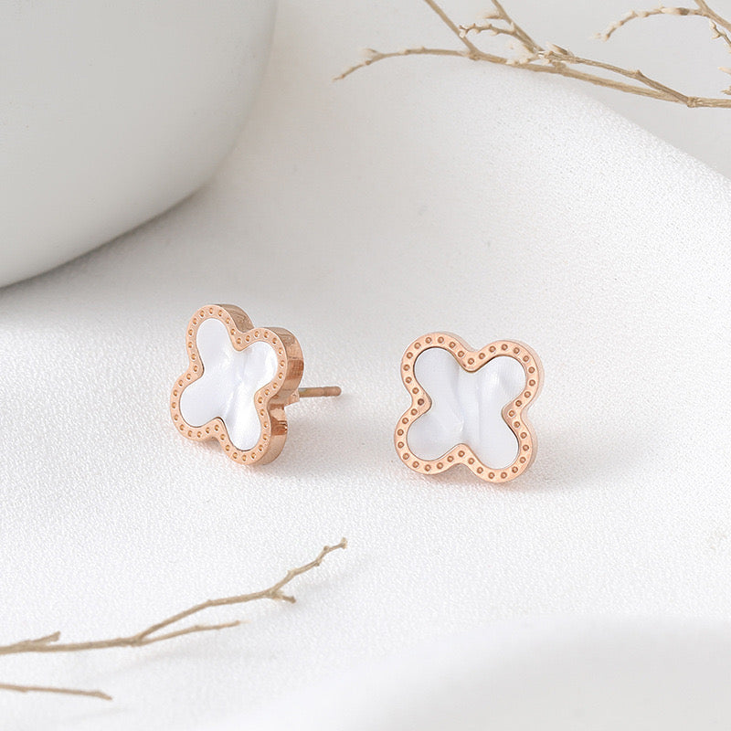White Clover Earrings