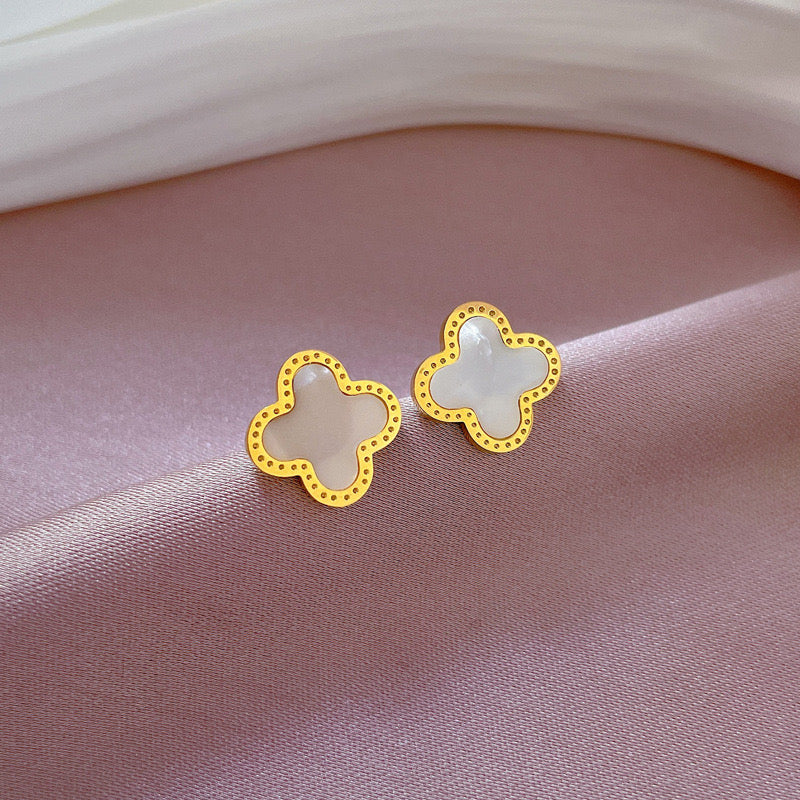 White Clover Earrings