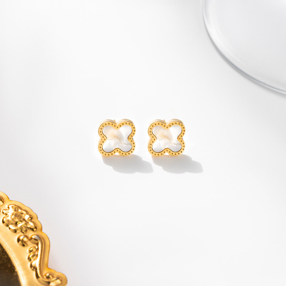 White Clover Earrings